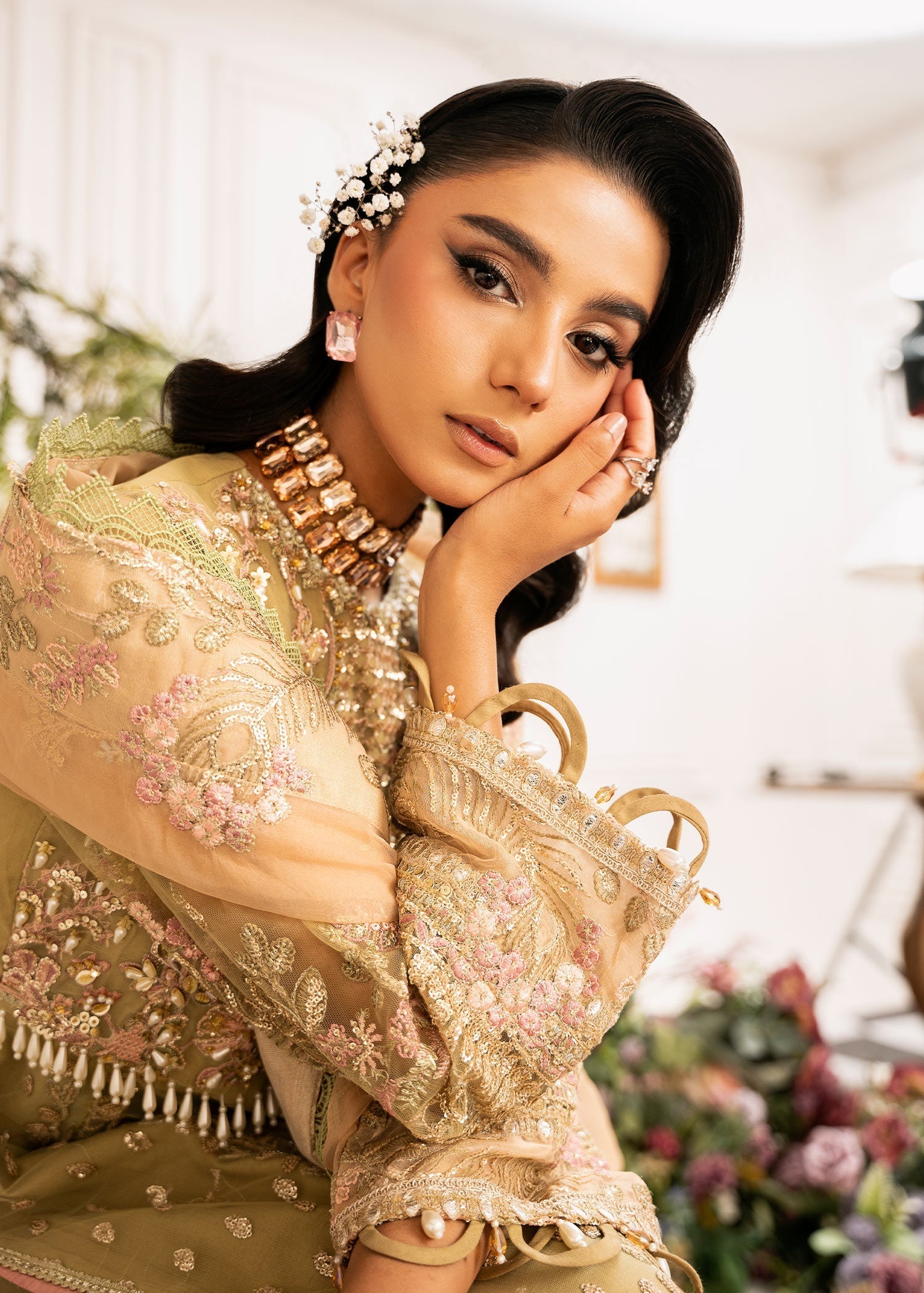Inayat | Festive Formals | BREWING-MATCHA - Ladies Clothes - Maria Faisal