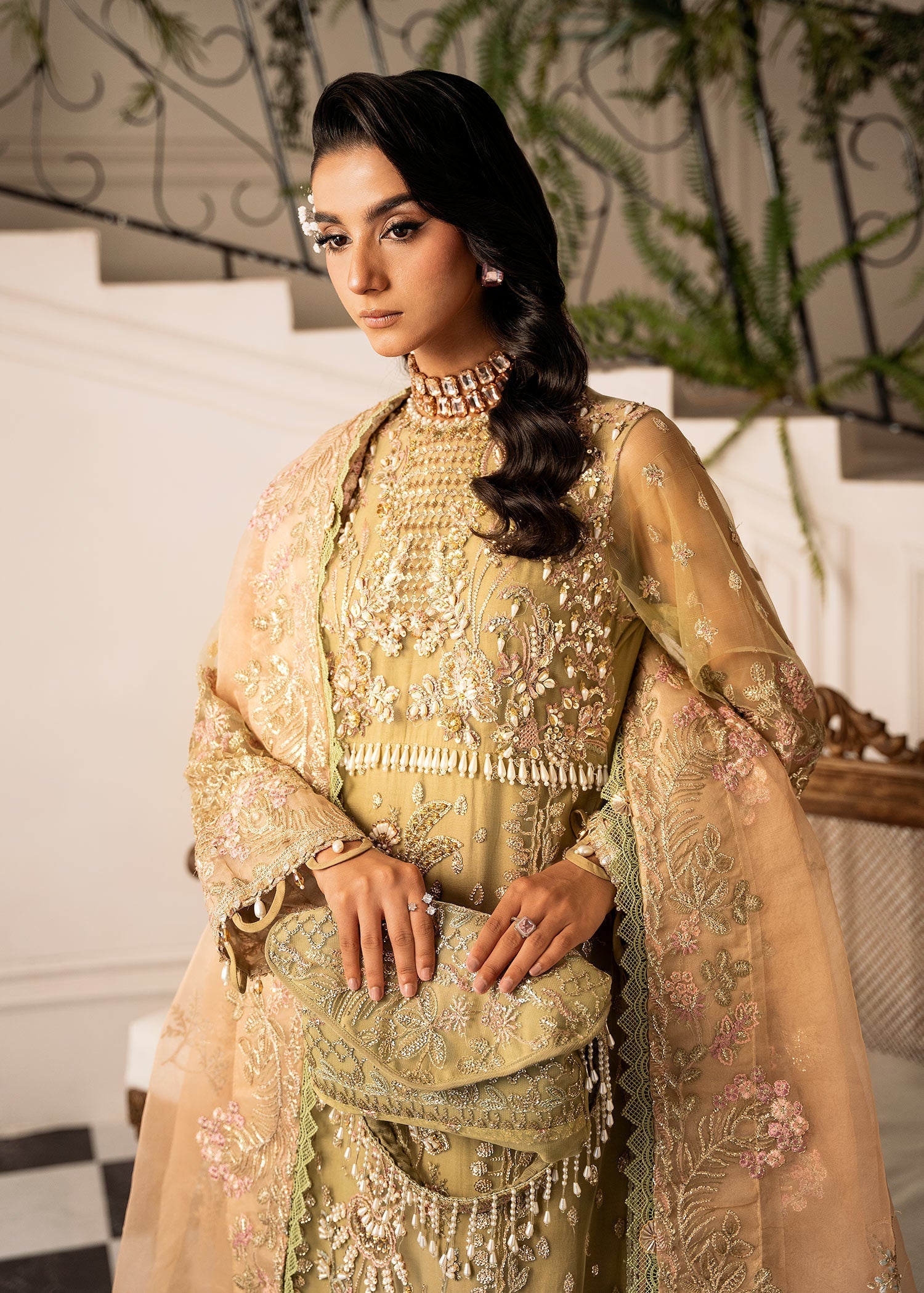 Inayat | Festive Formals | BREWING-MATCHA - Ladies Clothes - Maria Faisal