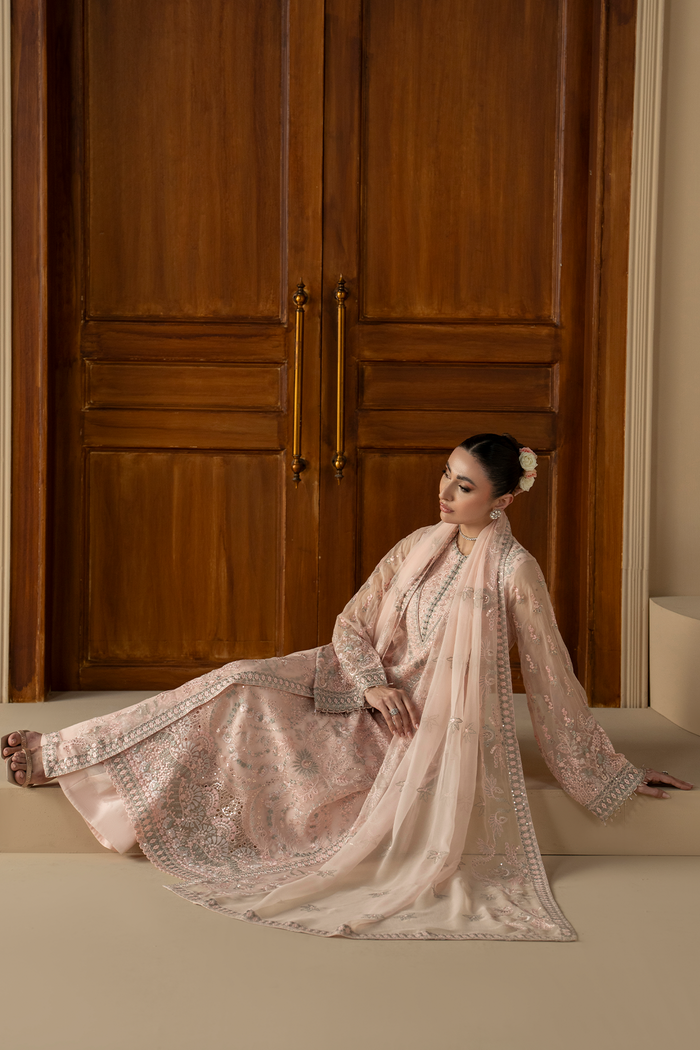 Lavish Premium | Purkashish Formals | Peach Elan - Formal Dress - available at Maria Faisal in UK and USA.