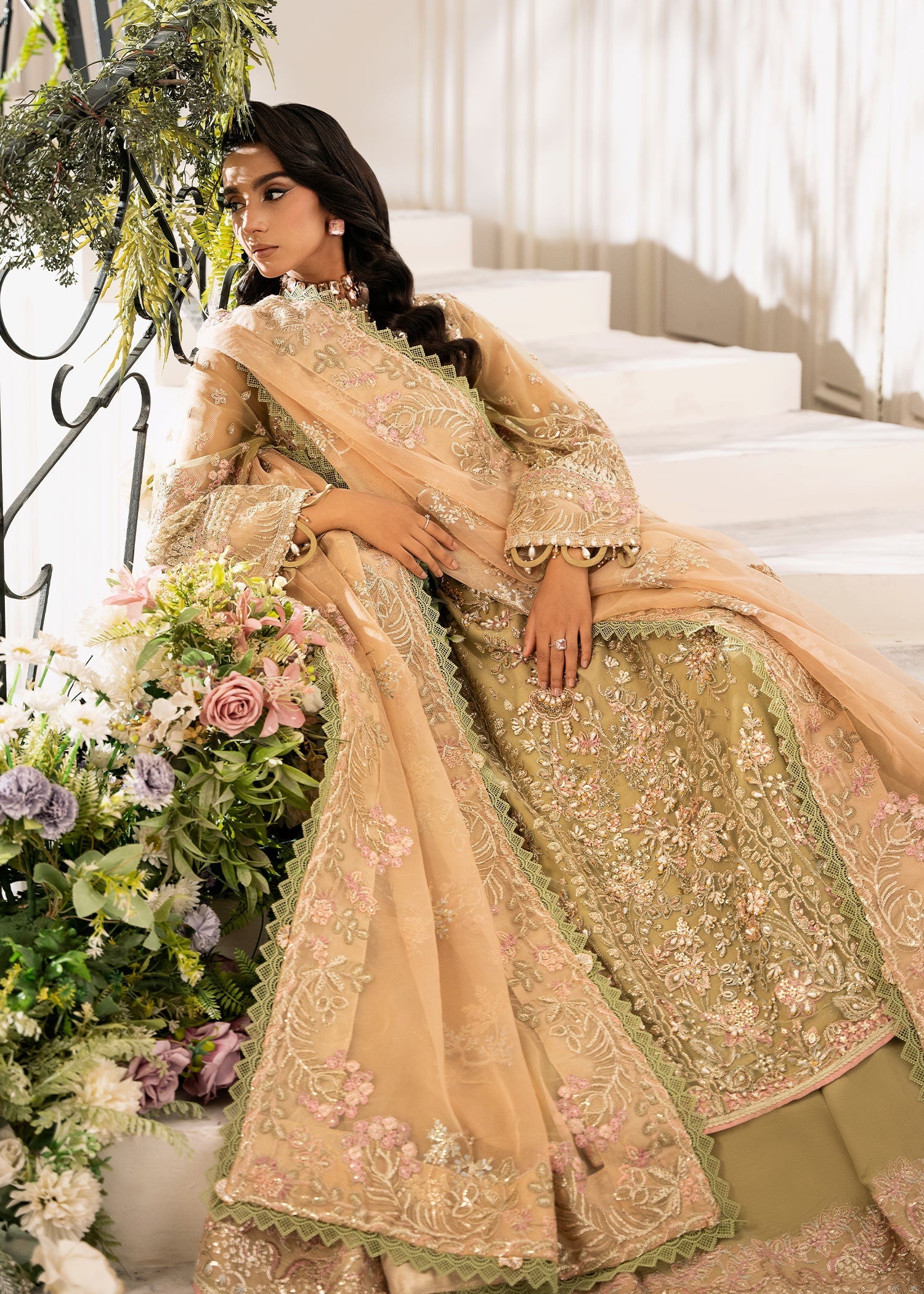 Inayat | Festive Formals | BREWING-MATCHA - Ladies Clothes - Maria Faisal
