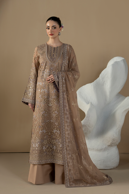 Lavish Premium | Purkashish Formals | Mauve Taupe - Formal Dress - available at Maria Faisal in UK and USA.