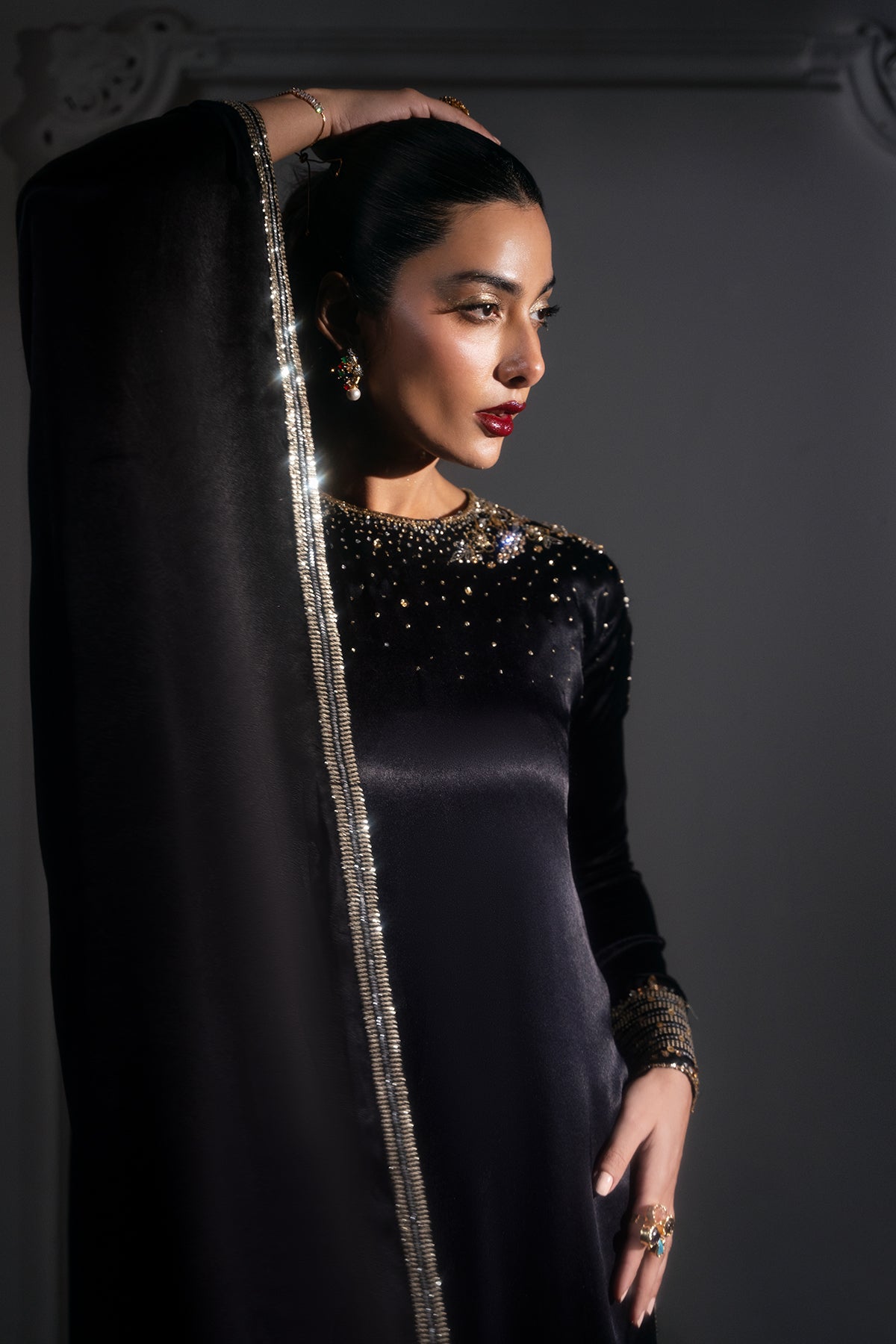 Mina Kashif | Emilie Formals | Estilo - Formal Dress - available at Maria Faisal in UK and USA.