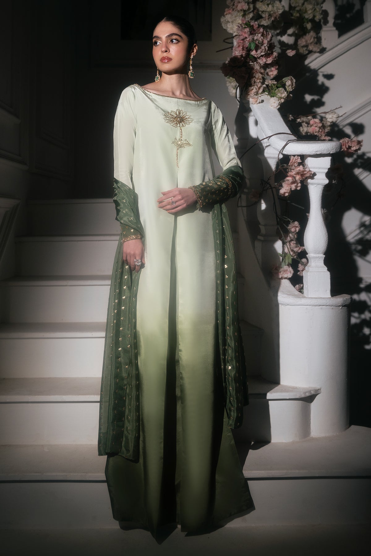 Mina Kashif | Emilie Formals | Floret - Formal Dress - available at Maria Faisal in UK and USA.