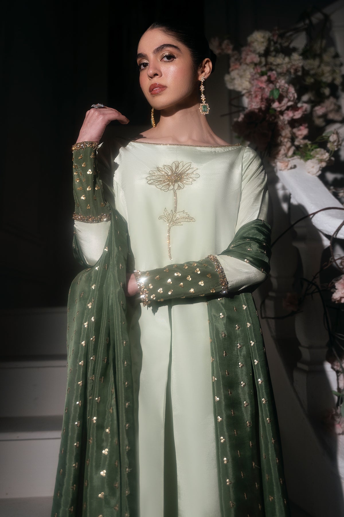 Mina Kashif | Emilie Formals | Floret - Formal Dress - available at Maria Faisal in UK and USA.