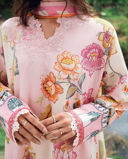 Roheenaz | Garden Veal Printed Lawn 25 |Wildflower fluff by Maria Faisal - Registered Vendor of : Roheenaz - type : Ladies Clothes - 100% original wedding dresses