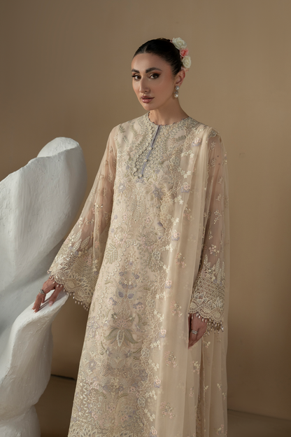 Lavish Premium | Purkashish Formals | Pearl Ivory - Formal Dress - available at Maria Faisal in UK and USA.