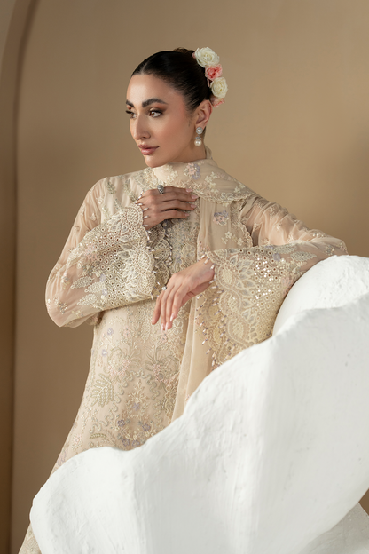 Lavish Premium | Purkashish Formals | Pearl Ivory - Formal Dress - available at Maria Faisal in UK and USA.