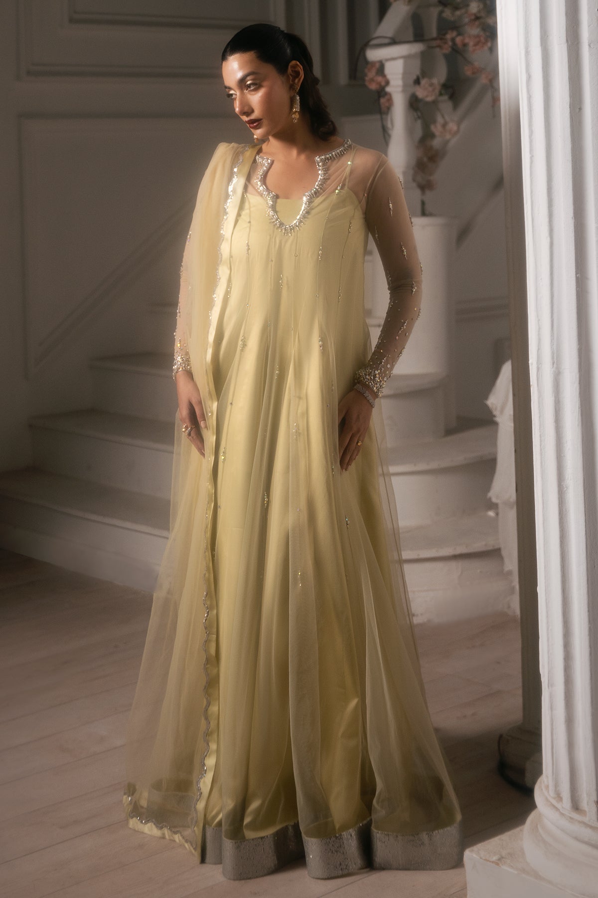 Mina Kashif | Emilie Formals | Julia - Formal Dress - available at Maria Faisal in UK and USA.