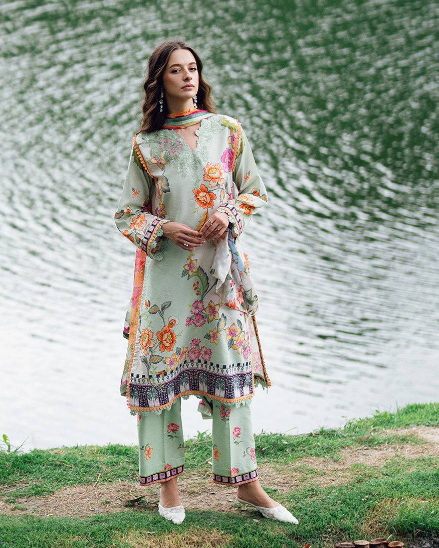 Roheenaz | Garden Veal Printed Lawn 25 | Crimson Whisper by Maria Faisal - Registered Vendor of : Roheenaz - type : Ladies Clothes - 100% original wedding dresses