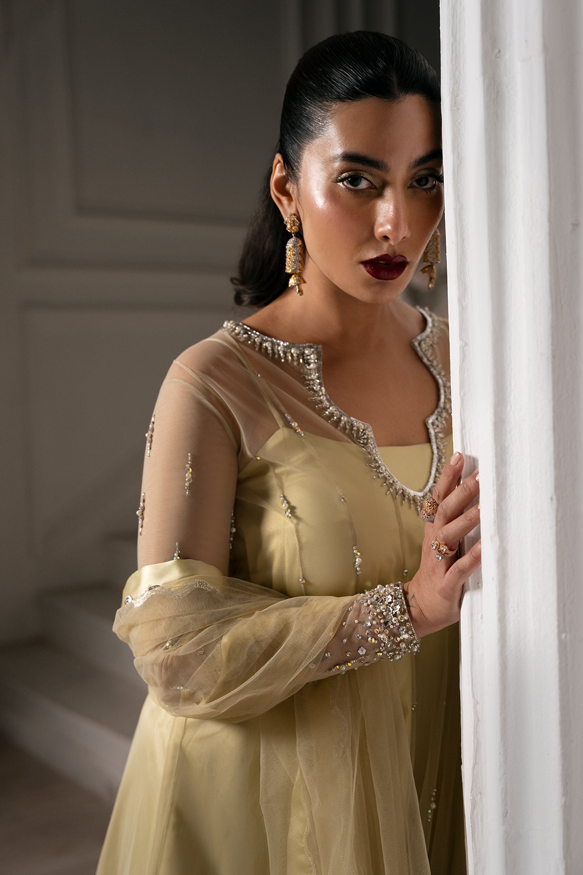 Mina Kashif | Emilie Formals | Julia - Formal Dress - available at Maria Faisal in UK and USA.