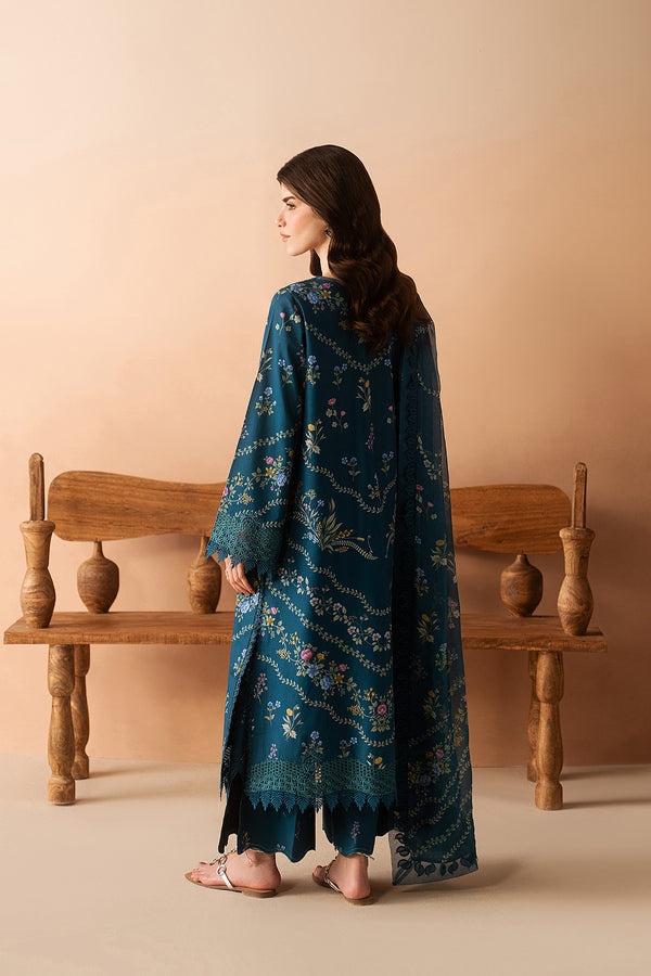 Afrozeh | The Haze 26 | Luem Teal - Luxury Dress - available at Maria Faisal in UK and USA.