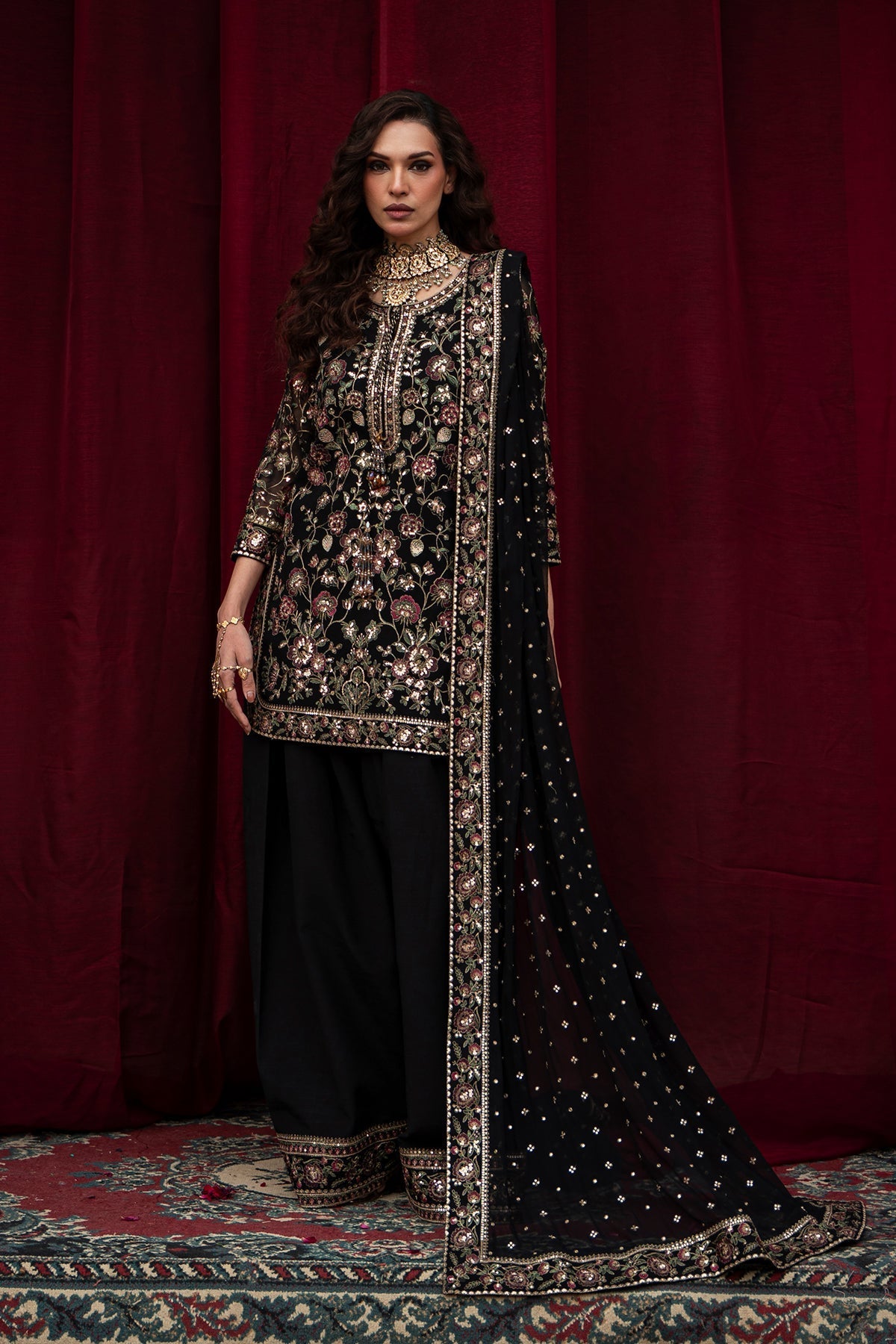 Charizma | Festive Pret  | CMA-6-212 - Dress - available at Maria Faisal in UK and USA.