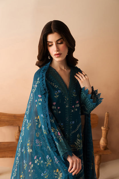 Afrozeh | The Haze 26 | Luem Teal - Luxury Dress - available at Maria Faisal in UK and USA.