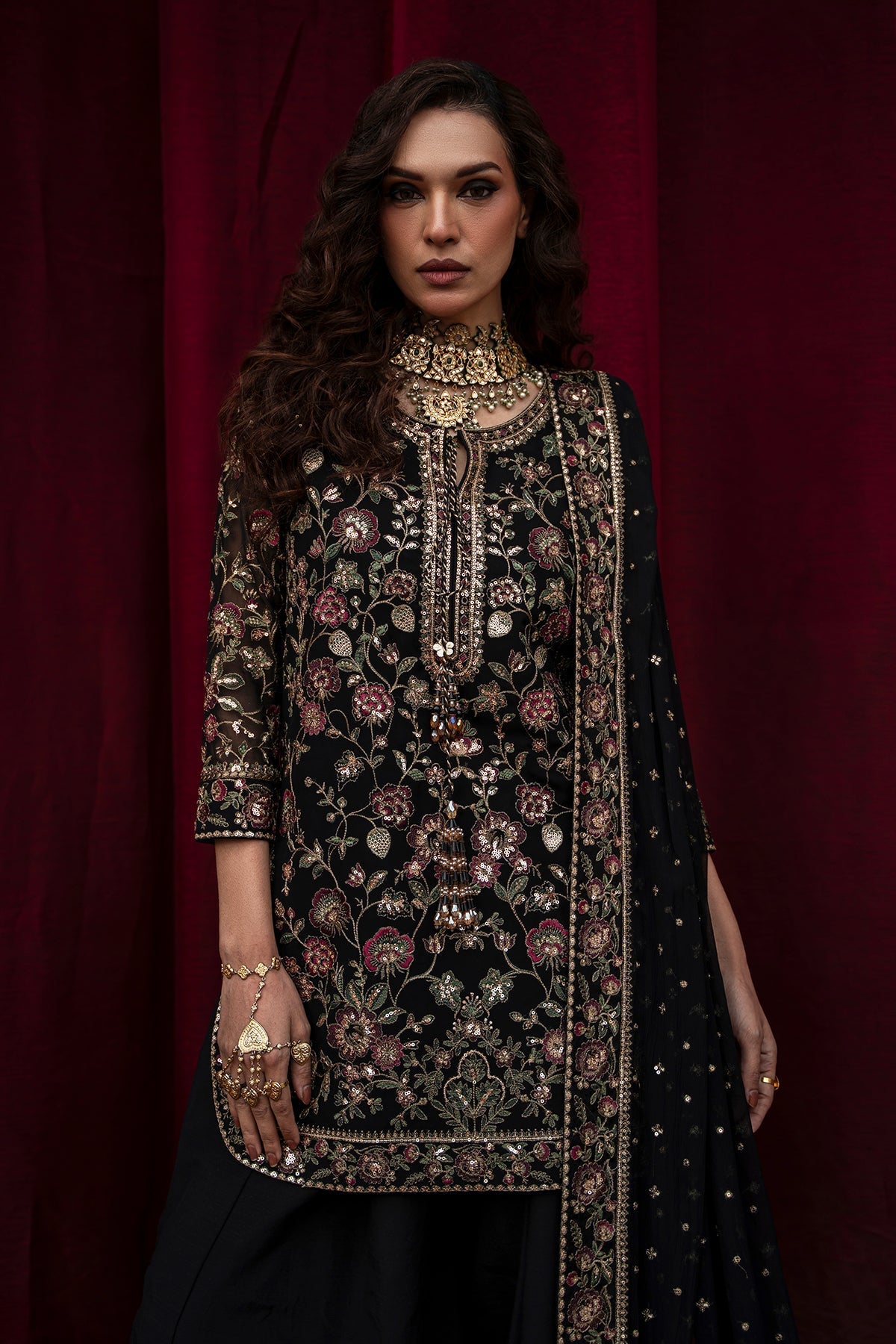 Charizma | Festive Pret  | CMA-6-212 - Dress - available at Maria Faisal in UK and USA.