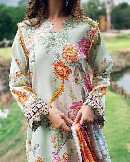 Roheenaz | Garden Veal Printed Lawn 25 | Crimson Whisper by Maria Faisal - Registered Vendor of : Roheenaz - type : Ladies Clothes - 100% original wedding dresses