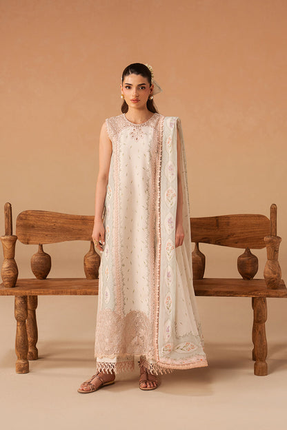 Afrozeh | The Haze 26 | Sunnival Ivory - Luxury Dress - available at Maria Faisal in UK and USA.