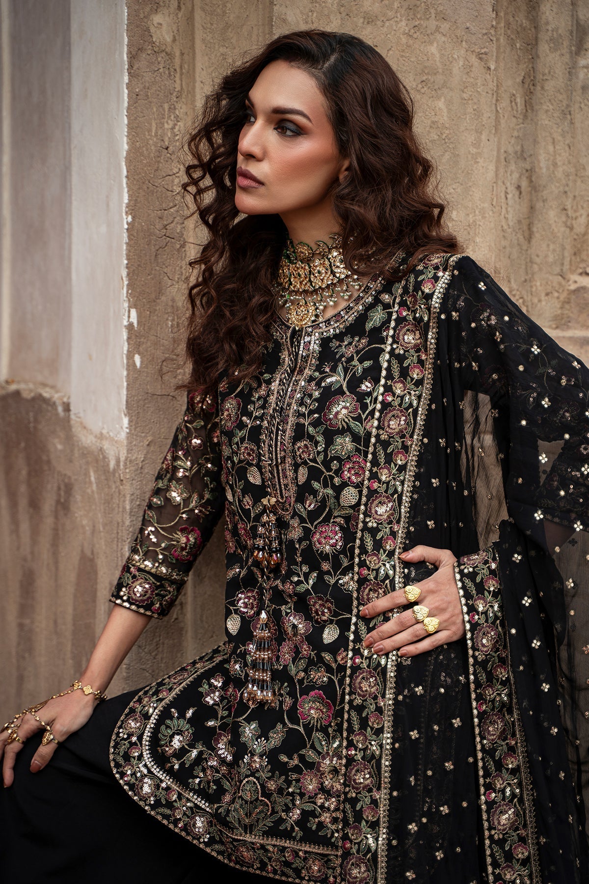 Charizma | Festive Pret  | CMA-6-212 - Dress - available at Maria Faisal in UK and USA.