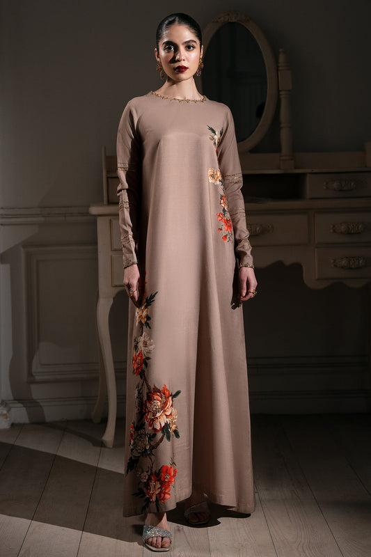 Mina Kashif | Emilie Formals | Koya (Beige) - Formal Dress - available at Maria Faisal in UK and USA.