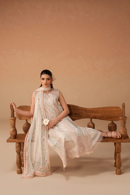 Afrozeh | The Haze 26 | Sunnival Ivory - Luxury Dress - available at Maria Faisal in UK and USA.