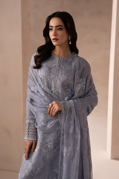 Lavish Premium | Izhare Muhabbat | Grey Elegance - Formal Dress - available at Maria Faisal in UK and USA.