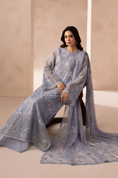 Lavish Premium | Izhare Muhabbat | Grey Elegance - Formal Dress - available at Maria Faisal in UK and USA.