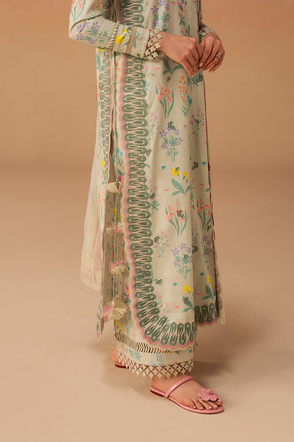 Afrozeh | The Haze 26 | Sunlaced Green - Luxury Dress - available at Maria Faisal in UK and USA.