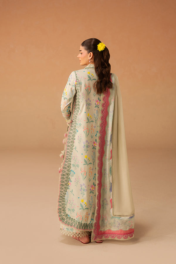 Afrozeh | The Haze 26 | Sunlaced Green - Luxury Dress - available at Maria Faisal in UK and USA.