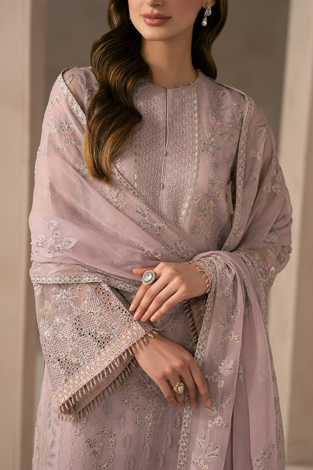 Lavish Premium | Izhare Muhabbat | PINK BLOSSOM - Formal Dress - available at Maria Faisal in UK and USA.
