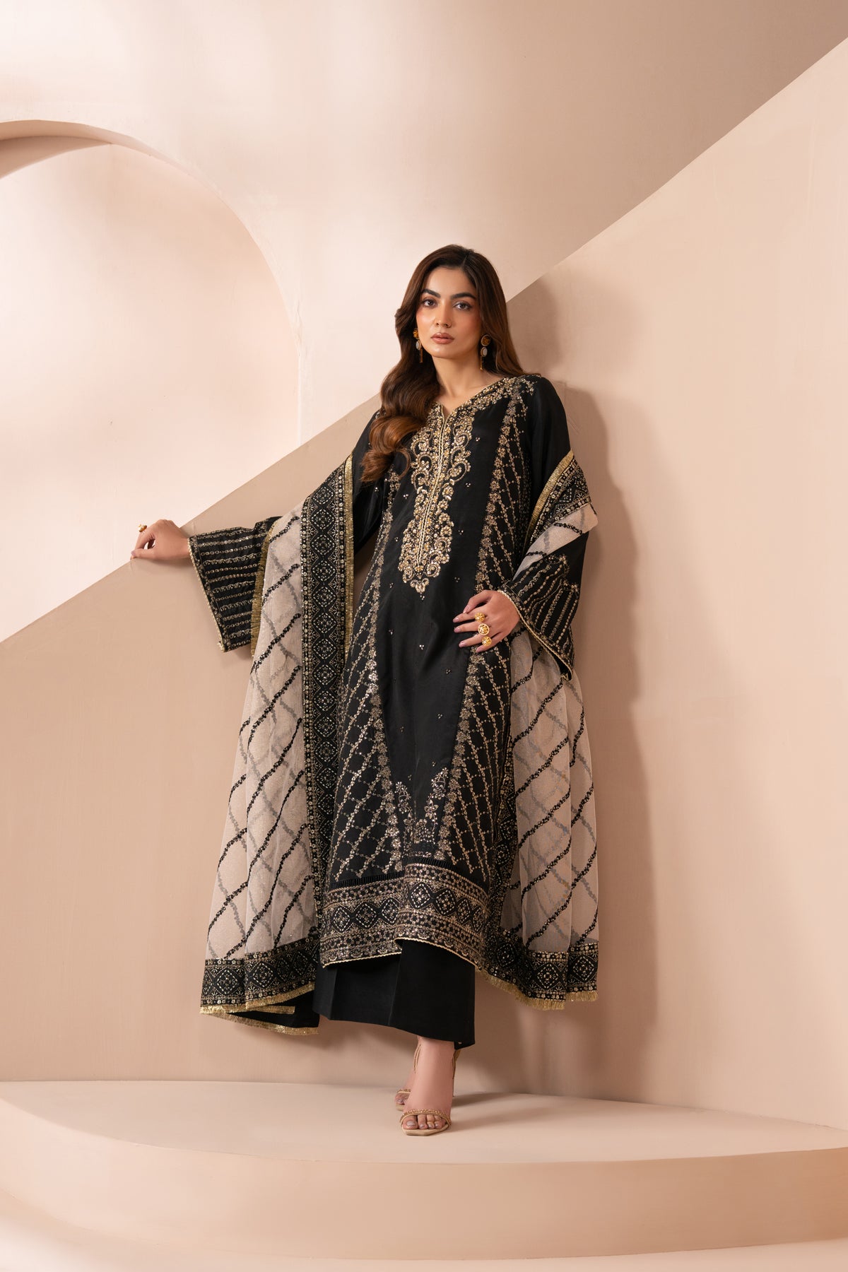 Xenia Formals | Zaeva Formals | AYANEH - Formal Dress - available at Maria Faisal in UK and USA.
