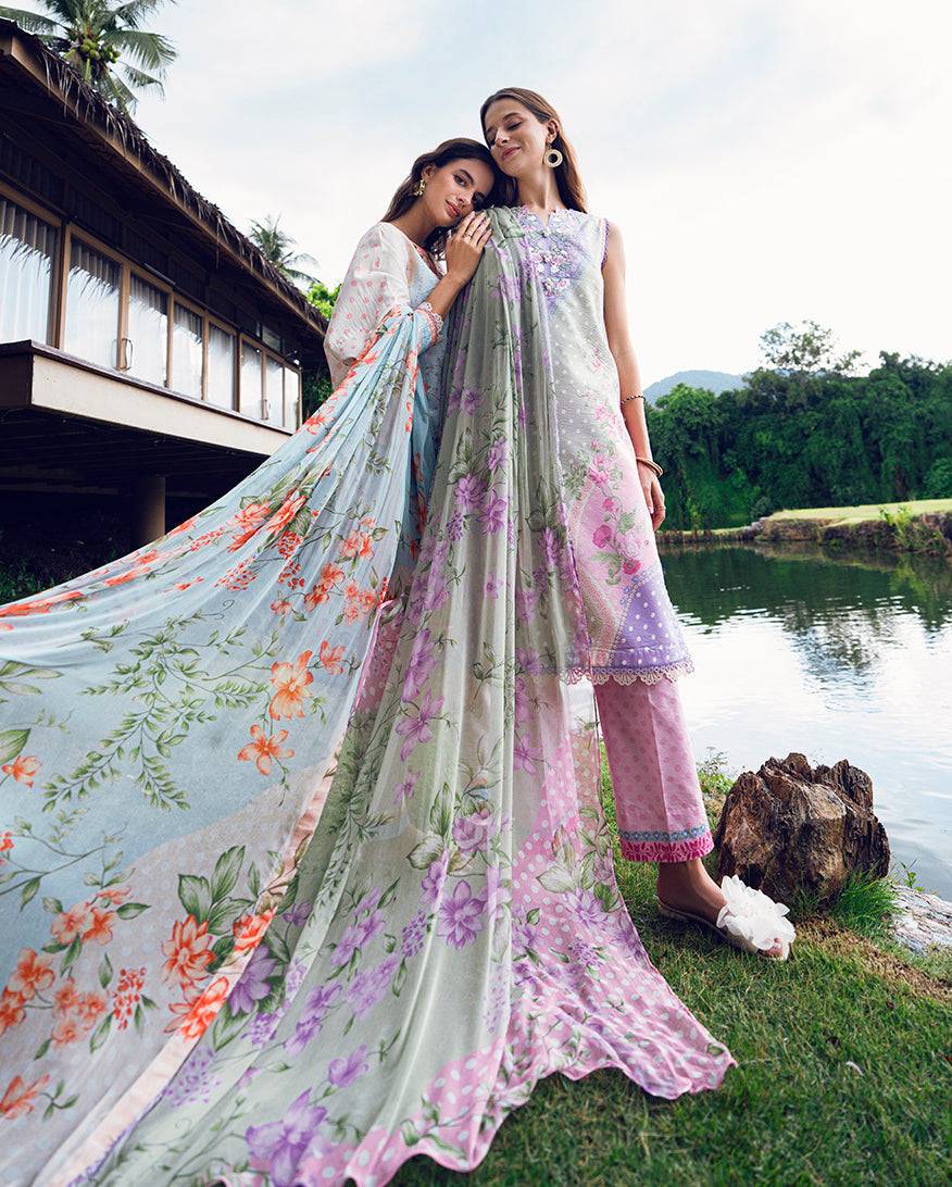 Roheenaz | Garden Veal Printed Lawn 25 | Tulip Sugar by Maria Faisal - Registered Vendor of : Roheenaz - type : Ladies Clothes - 100% original wedding dresses