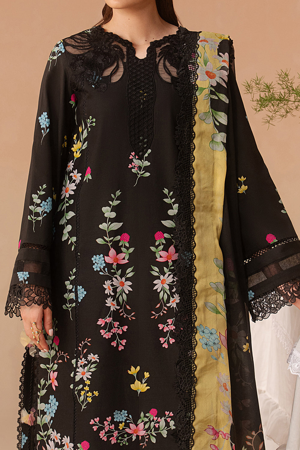 Afrozeh | The Haze 26 | Evania Rust - Luxury Dress - available at Maria Faisal in UK and USA.