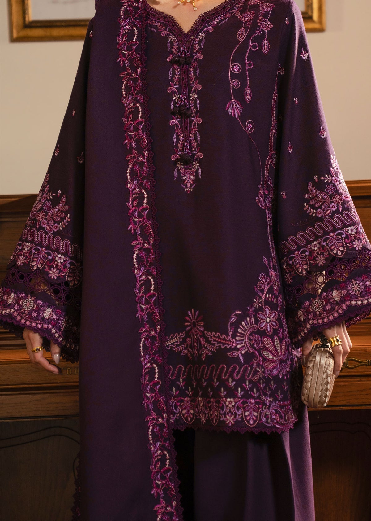Roshanda – authentic Pakistani dress from the Gulana Winter 25 collection for women in the UK