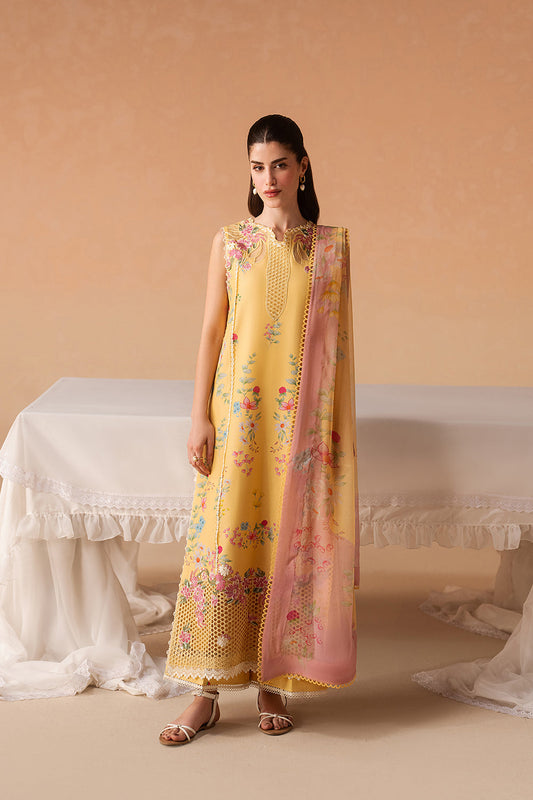 Afrozeh | The Haze 26 |Evania Yellow - Luxury Dress - available at Maria Faisal in UK and USA.