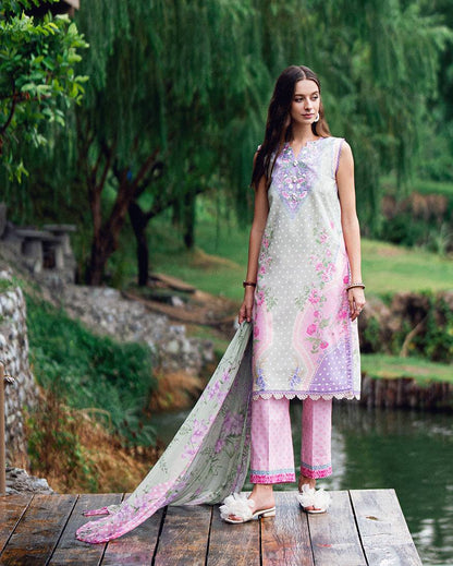 Roheenaz | Garden Veal Printed Lawn 25 | Tulip Sugar by Maria Faisal - Registered Vendor of : Roheenaz - type : Ladies Clothes - 100% original wedding dresses
