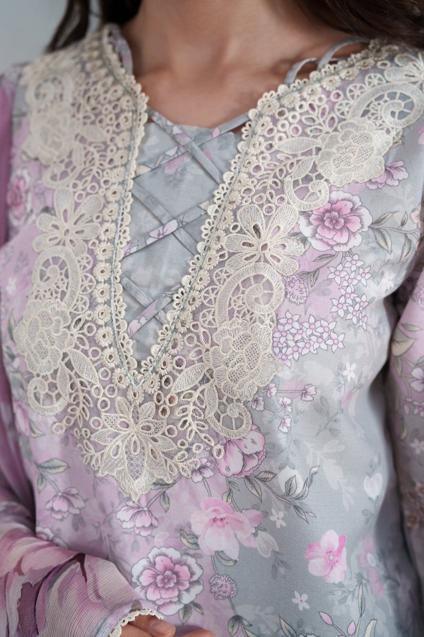 Neeshay | Summer Lines | BLUSHMERE - Luxury Dress - available at Maria Faisal in UK and USA.