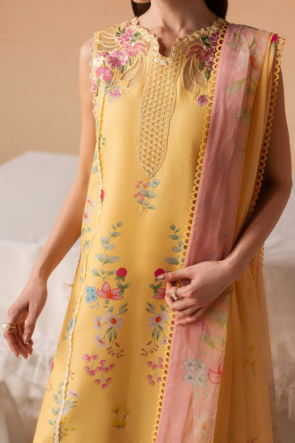 Afrozeh | The Haze 26 |Evania Yellow - Luxury Dress - available at Maria Faisal in UK and USA.