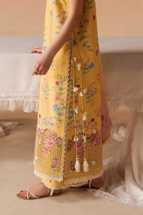 Afrozeh | The Haze 26 |Evania Yellow - Luxury Dress - available at Maria Faisal in UK and USA.