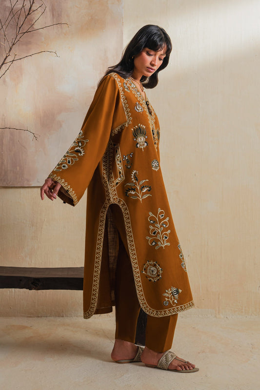 Elan | Indigene Pret | AMAAN (ERW-21575) - Luxury Dress - available at Maria Faisal in UK and USA.