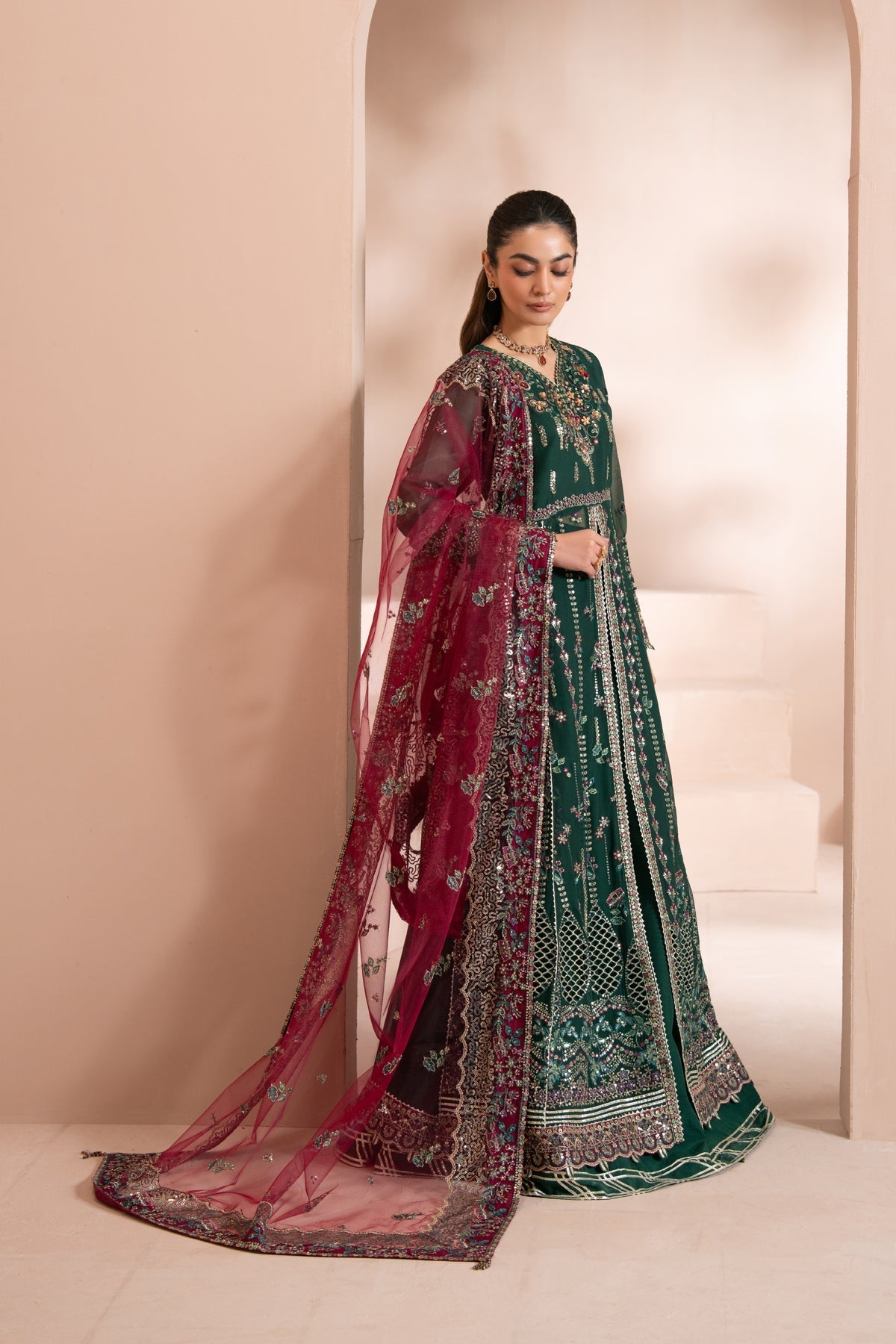 Xenia Formals | Zaeva Formals | LAZEH - Formal Dress - available at Maria Faisal in UK and USA.