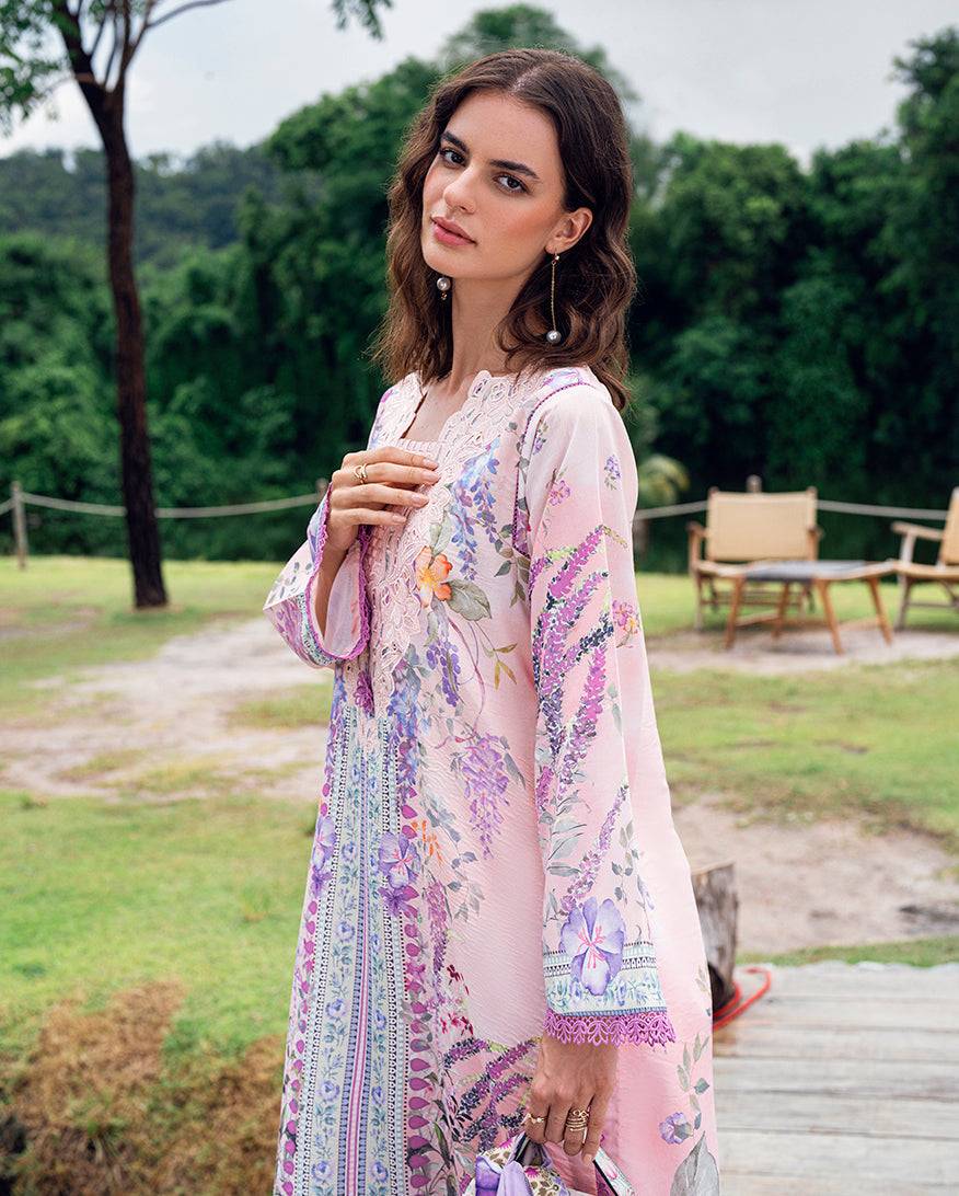 Roheenaz | Garden Veal Printed Lawn 25 |Lilac Dust by Maria Faisal - Registered Vendor of : Roheenaz - type : Ladies Clothes - 100% original wedding dresses