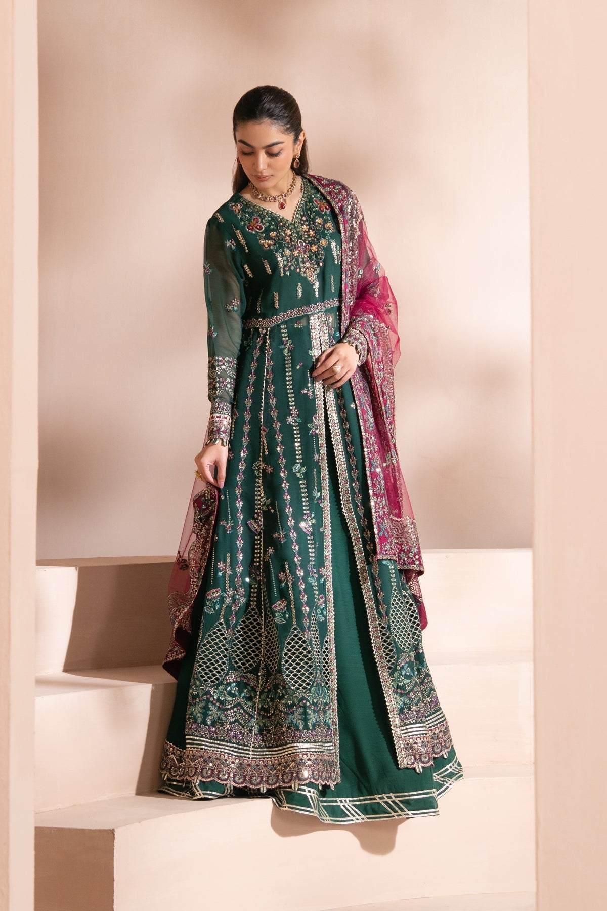 Xenia Formals | Zaeva Formals | LAZEH - Formal Dress - available at Maria Faisal in UK and USA.
