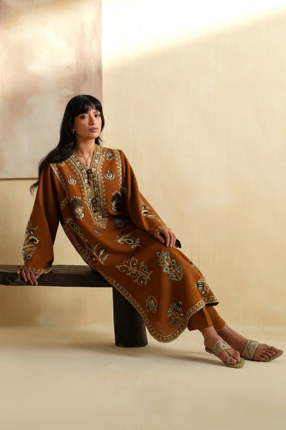 Elan | Indigene Pret | AMAAN (ERW-21575) - Luxury Dress - available at Maria Faisal in UK and USA.