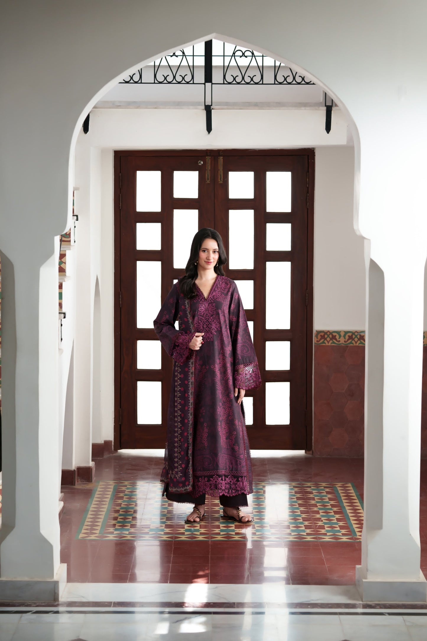 Neeshay | Summer Lines | MARVELLE - Luxury Dress - available at Maria Faisal in UK and USA.
