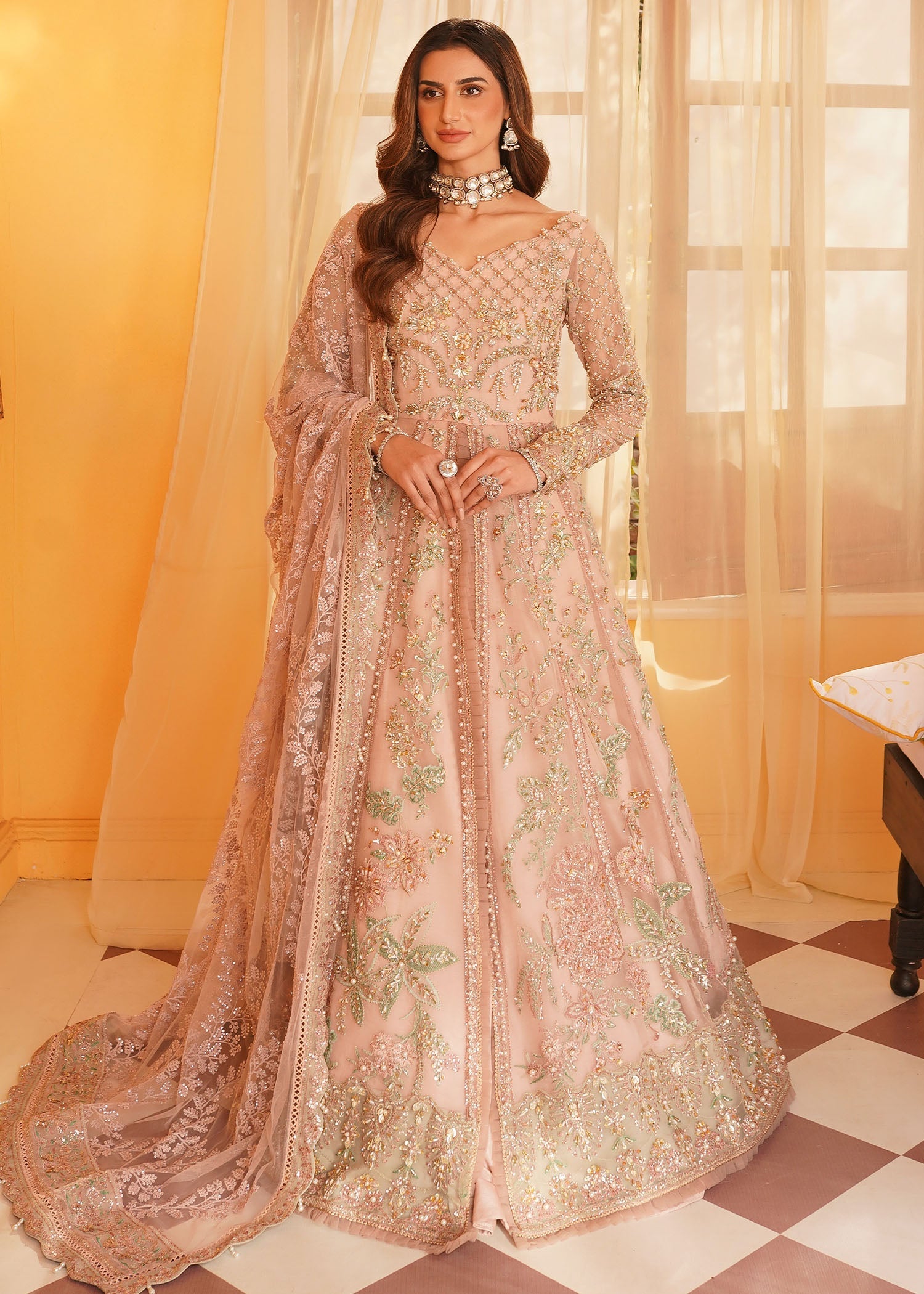 Mehak Yaqoob | Serene Vol 3 | Salmon Pink - Wedding Dress 