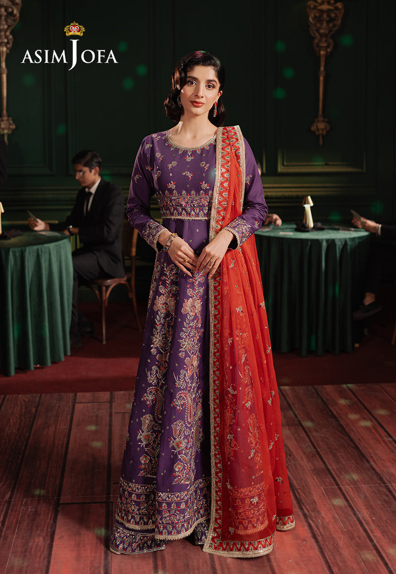Asim Jofa | Premium Festive | AJPF-23 - Designer Dress with Intricate embroidery and embellishments. Shop elegent wedding dress at Maria Faisal.