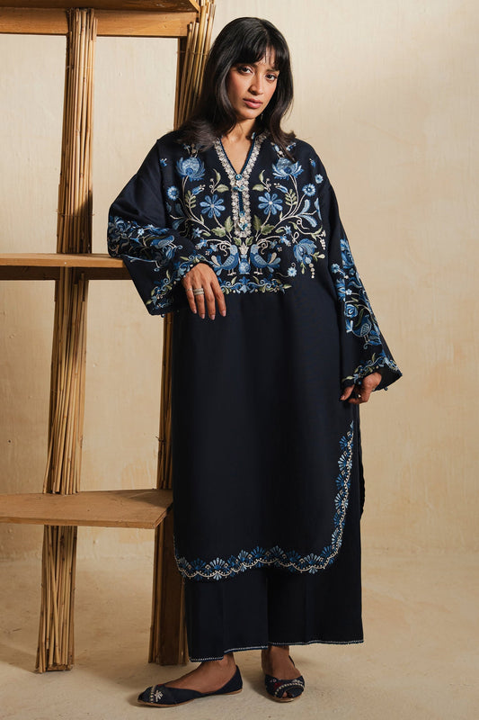 Elan | Indigene Pret |ZARQA (ERW-21576) - Luxury Dress - available at Maria Faisal in UK and USA.