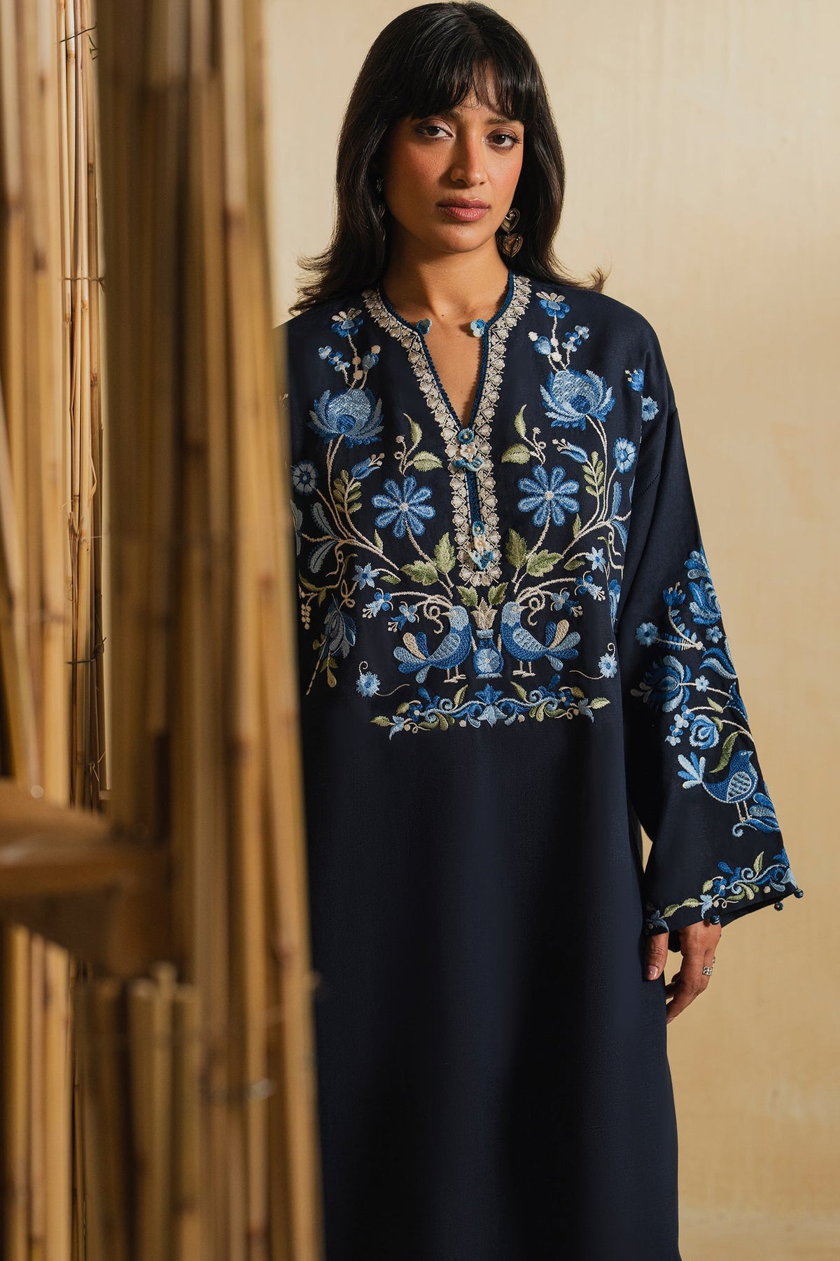 Elan | Indigene Pret |ZARQA (ERW-21576) - Luxury Dress - available at Maria Faisal in UK and USA.