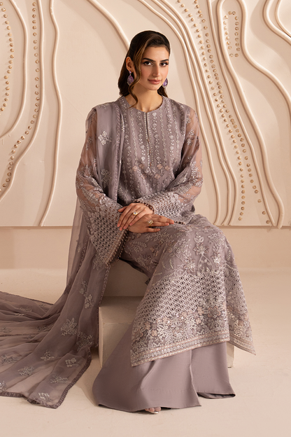 Lavish Premium | Izhare Muhabbat | Lavender Dream - Formal Dress - available at Maria Faisal in UK and USA.