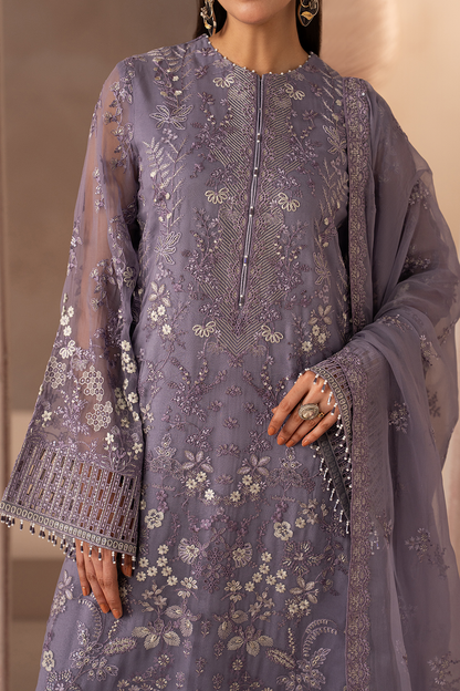 Lavish Premium | Izhare Muhabbat | Purple Grace - Formal Dress - available at Maria Faisal in UK and USA.