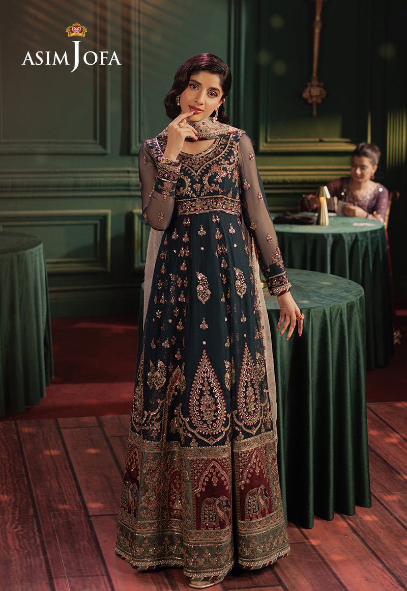 Asim Jofa | Premium Festive | AJPF-39 - Designer Dress with Intricate embroidery and embellishments. Shop elegent wedding dress at Maria Faisal.